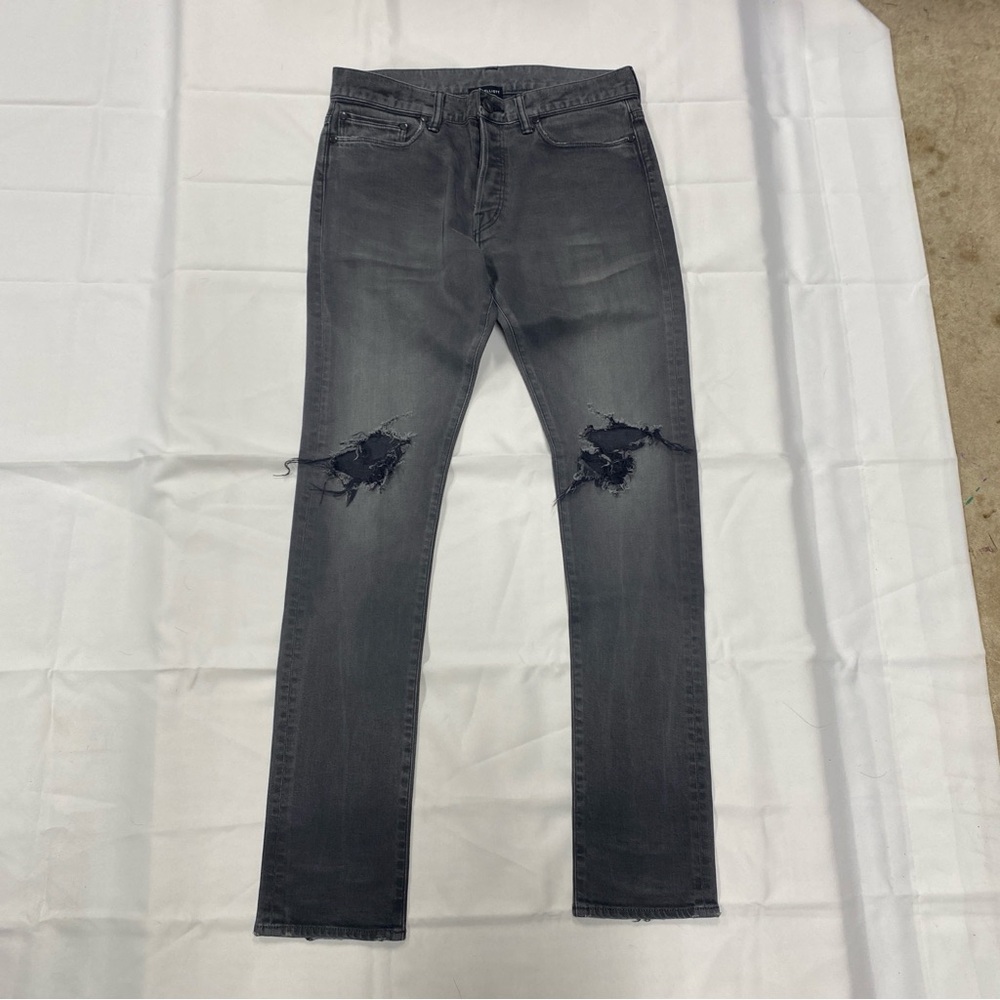 John Elliott Season Seven Charcoal Distressed Skinny Jeans Size 30